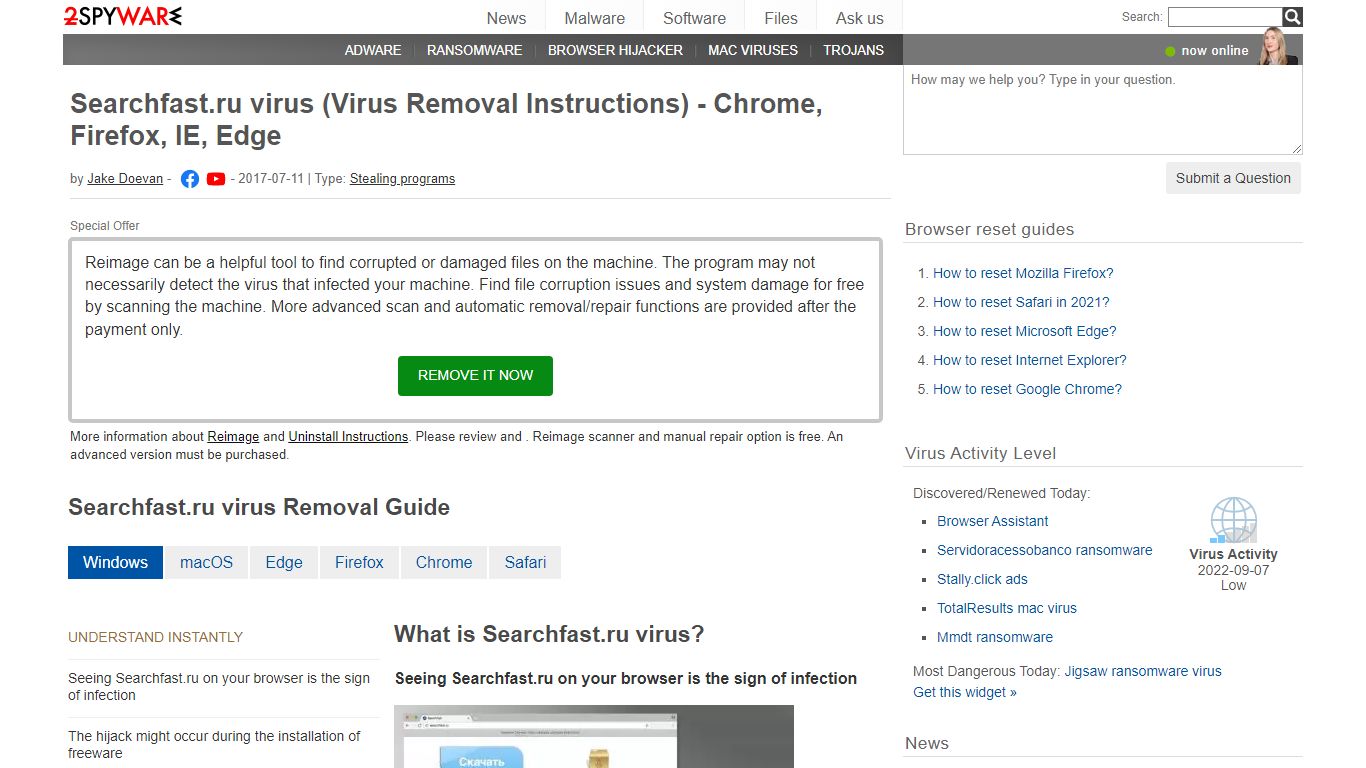 Remove Searchfast.ru virus (Virus Removal Instructions) - Chrome ...